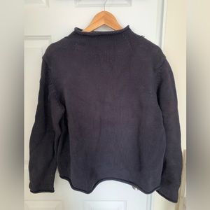 Vintage JCrew Rollneck Unisex Navy Sweater